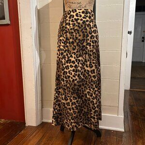 Leopard Print Maxi Skirt, NWOT, size L